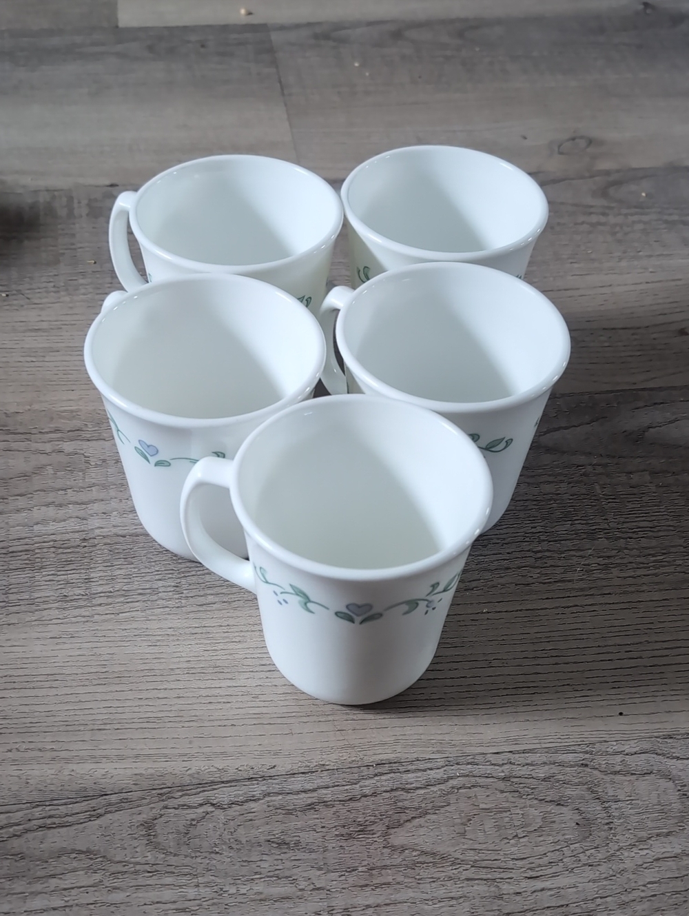 Vintage Corning Corelle Country Cottage Mugs by Corning - Set of 5 (9 oz)